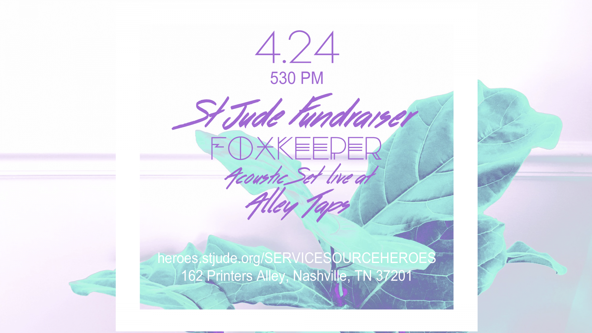 st jude fundraiser foxkeeper live at alley taps in nashville tn acoustic set